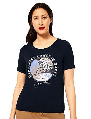 Street One Damska koszulka z nadrukiem, Grand Blue, 38