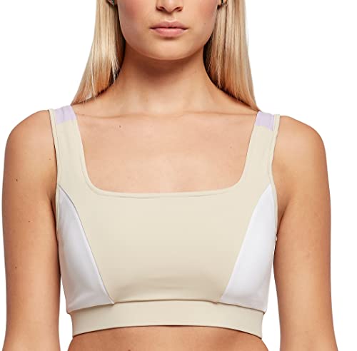 Urban Classics Damski biustonosz Color Block, Softseagrass/White/Lilac, XS