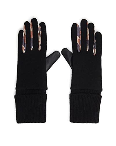 Desigual Damskie rękawiczki z naszywką Cold Weather Gloves, czarne, U EU, czarny, U