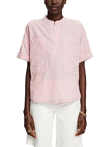 ESPRIT Bluzka w paski oversize, Old Pink, L