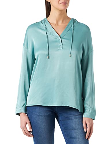 s.Oliver BLACK LABEL Damska bluzka z długim rękawem luźna bluza Fit Blouse, Dusty Green, 44