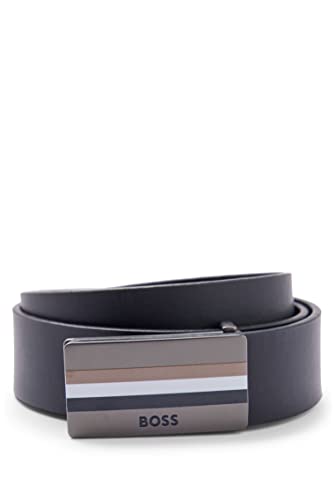 BOSS Pasek męski, Black1, 80