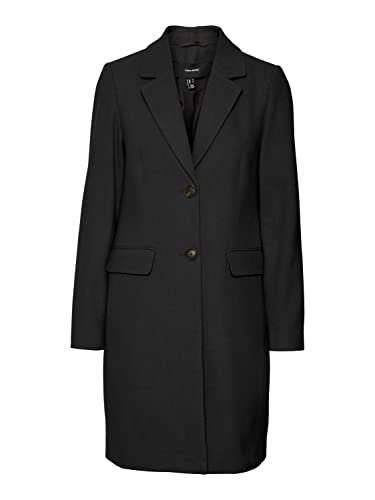 VERO MODA Damski płaszcz Vmgianna Coat Boos, czarny, S