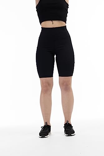 Hootomi Damskie getry, krótkie legginsy, czarne, XL, czarny, XL