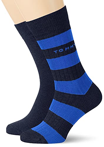 Tommy Hilfiger Rib męskie skarpety klasyczne skarpety męskie, Granatowy, 43 EU