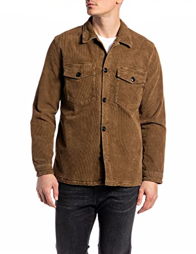 Replay Męska kurtka dżinsowa, 695 Woody Brown, L