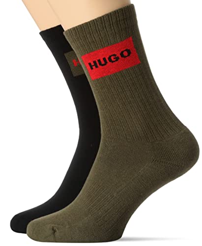 HUGO Short_Socks Mężczyźni, Dark Green303, 35-38 EU