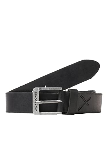 Jack & Jones Jacrock skórzany pasek Noos męski, czarny, 105