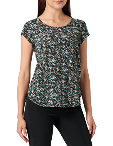 ONLY Onlvic Ss Aop Top Noos Ptm Koszulka Kobiety, Balsam Green/Aop: fall Ditsy, 38