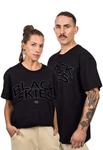 Blackskies Bluzka z kapturem o wadze ciężkiej Oversize | Streetwear Luxury Sweers Men's Ladies Sweter Sweter z stadem, Koszulka Todonegro, XL