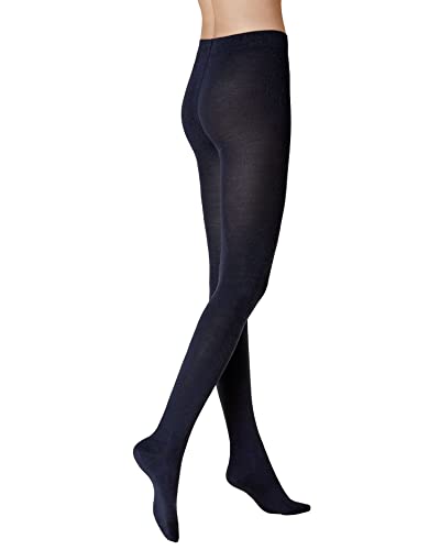Kunert Rajstopy bawełniane z miękkiej wełny, damskie, Niebieski (morski 0350), M