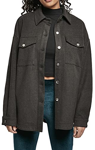 Urban Classics Damska koszula damska w klasycznym stylu, antracyt, S