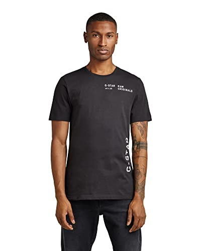 G-STAR RAW Koszulka męska Multi Stencil Graphic Slim, Czarny (Dk Black D22218-336-6484), S