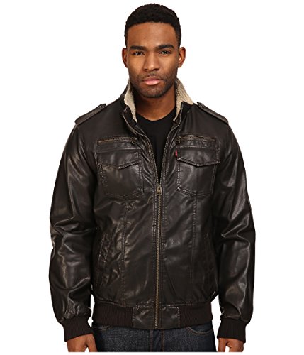 Levi's Męska kurtka bomberka ze sztucznej skóry Sherpa z podszewką lotnika