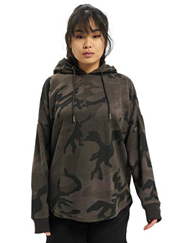 Urban Classics Damska bluza z kapturem oversized Camo Hoody z kapturem, Dark Camo, S