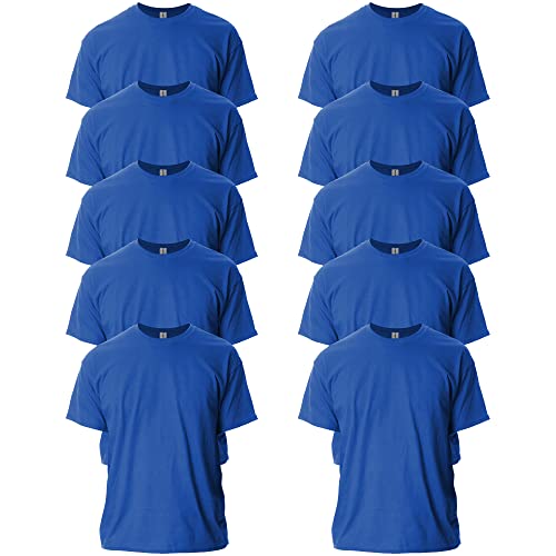 GILDAN T-Shirt Męski, Nowy New Royal Opakowanie 10 Szt., xxL