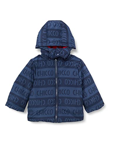Chicco Kurtka z kapturem Odpinany Pikowana dla niemowląt, Ciemny niebieski (681), 6 miesięcy