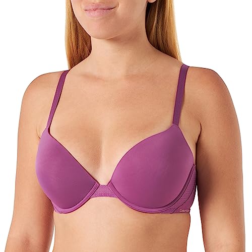 Calvin Klein Damskie biustonosze push up plunge, AMETYST, 70E