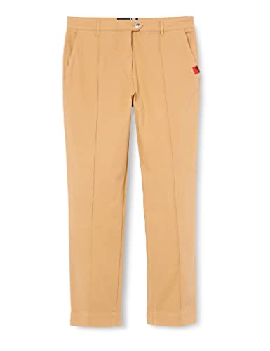 Love Moschino Rubber Label Spodnie Damskie Casual, Rust Light Brown, 46