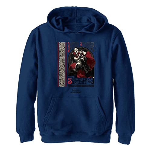 Marvel Chłopięca bluza z kapturem Doctor Strange w Multiversum des Wahnsinns Sorcerer Supreme, Heather Navy, L, granatowy., L