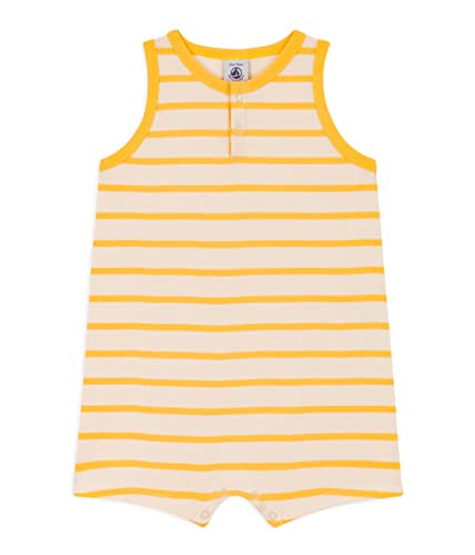 Petit Bateau A07C6 szorty dresowe, White Avalanche/Daisy żółty, 12 miesięcy, Biały lawinowy/żółty Daisy, 12 miesięcy