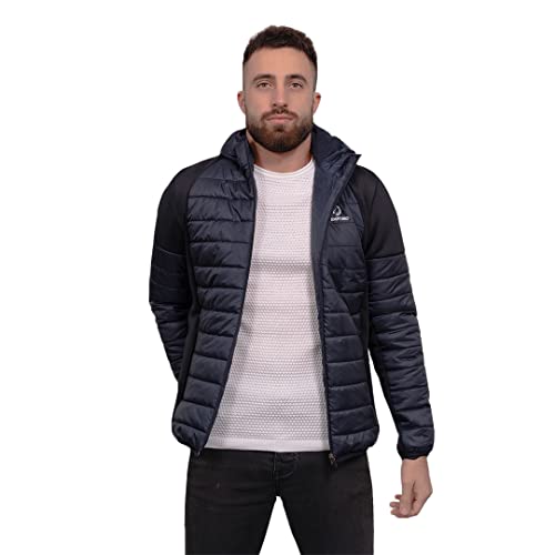 Just Emporio Męska kurtka puchowa z kapturem dla dorosłych, Navy/Navy, XXL, NAVY/NAVY, XXL