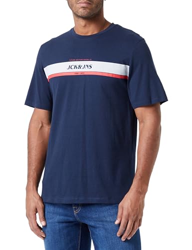 Bestseller A/S Męski T-shirt Jjalex Tee SS Crew Neck, Navy Blazer, M