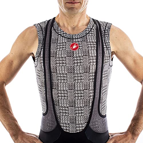 CASTELLI Męski T-shirt Pro Mesh M bez rękawów, czarno-biały, M