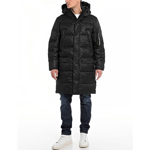 Replay płaszcz zimowy męski, 098 BLACK, L
