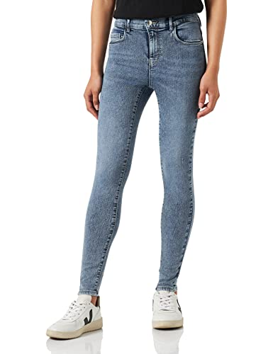 ONLY Onlrain Mid Waist Skinny ANK Acid PIM dżinsy damskie, Jasnoniebieski denim/szczegóły: kwas, (M) W / 32L