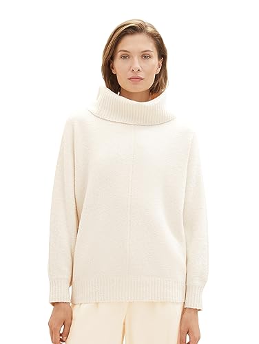 TOM TAILOR Sweter damski, 10354 - Soft Beige Solid, XXL