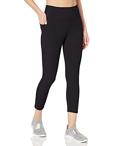Danskin Legginsy damskie z zakrzywionym konturem, Czarna sól, L
