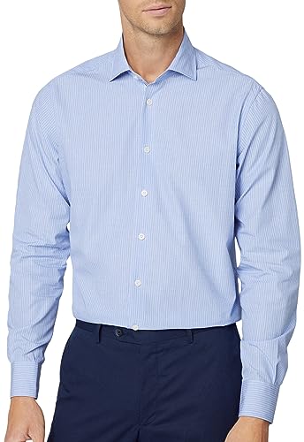 Hackett London Męska koszula FILAFIL STR ENG w paski, niebieska (niebiesko-biała), L, niebieski (niebieski/biały), L