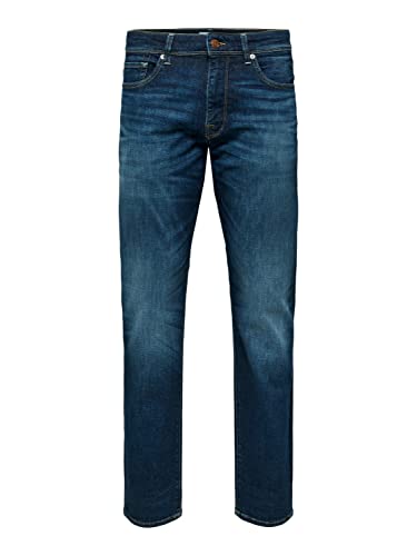 SELETED HOMME spodnie męskie jeans, niebieski (Dark Blue Denim), 33W / 34L