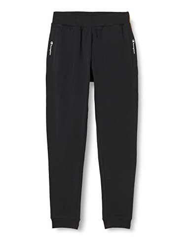 Champion Damskie spodnie dresowe z logo Legacy American Classics Pocket z wysokim stanem prążkowane mankiety, Czarny, L