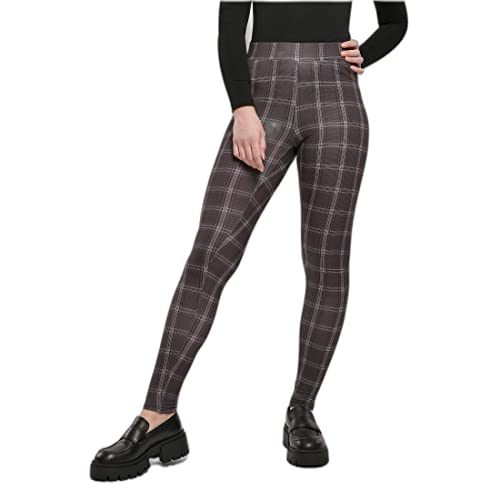 Urban Classics damskie spodnie do jogi Damskie miękkie legginsy Aop, blackcheck, L