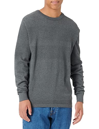 SELECTED HOMME SLHMAINE LS Knit Crew Noos sweter męski, ciemnoszary, melanż, XXL, ciemnoszary melanż, XXL