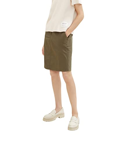 TOM TAILOR Damska spódnica chinosowa ze sznurkiem, 11848 – Jungle Soil Green, 46