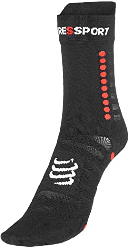 COMPRESSPORT Skarpety Unisex Dorosły, Black/Red, 39-41 EU
