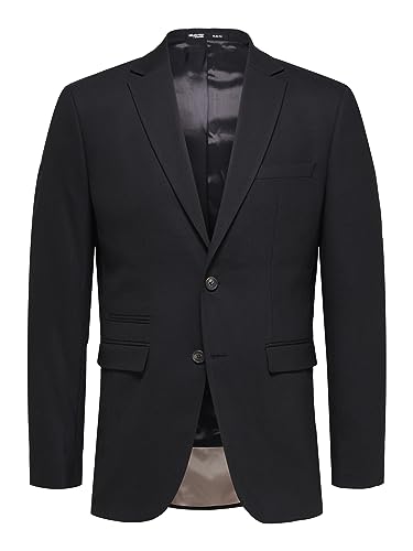SELETED HOMME Męska marynarka SLHSLIM-Neil BLZ B NOOS, czarna, 102, czarny, 102