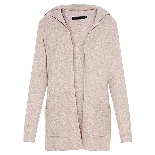 VERO MODA TALL Vmdoffy Ls Open Hood Cardi Ga Noos TLL kardigan damski, Wororose/Szczegóły: melanż, M Wysoki