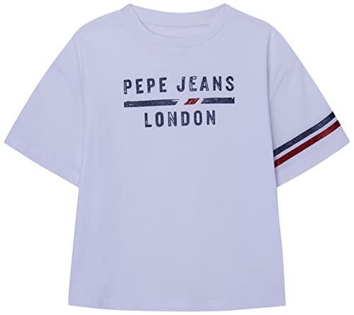 Pepe Jeans Koszulka dziewczęca NAD, biała, 16 lat, biały, 16 lat