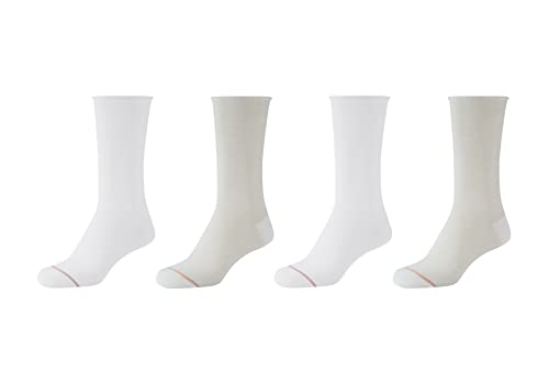 s.Oliver Socks Damskie skarpety Online Women Organic Striped Rolled 4-pak skarpet, białe, 39/42, biały, 39 EU