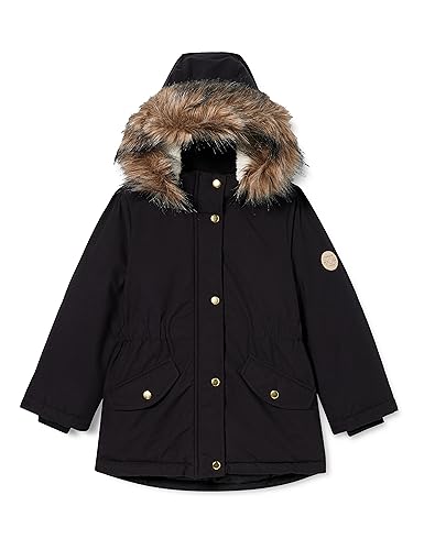 NAME IT Dziewczęca parka NKFMARLIN PB FO kurtka, czarna, 146, czarny, 146 cm