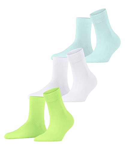 ESPRIT Kobiety Krótkie skarpety Active Basic 3-Pack W SSO Trwała Organiczna Bawełna jednokolorowe 3 Pak, Wielokolorowy (Sortiment 0030), 36-41