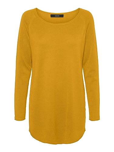 Vero Moda Vmnellie Glory Ls Długa Bluzka GA Noos Sweter Kobiety, Złoty żółty, S