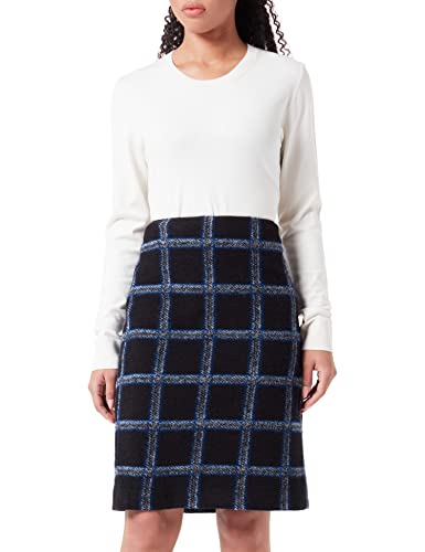GERRY WEBER Edition Damska spódnica 711021-66304, czarna/niebieska kratka, 42 (DE)