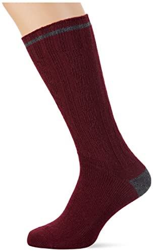 Hackett London Męskie skarpety Inr Cable Super Soft Socks, Burgundy, S/M