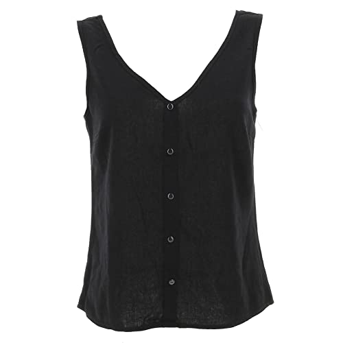 VERO MODA Vmmymilo Sl V-Neck Shirt WVN Ga Top, czarny, M