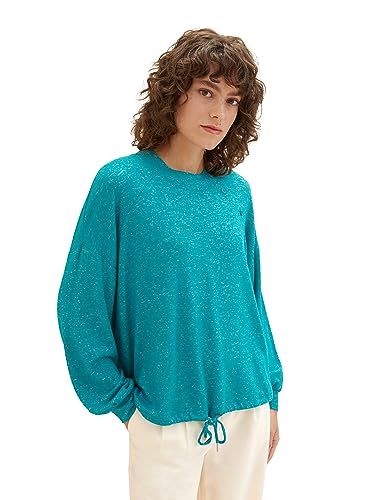 TOM TAILOR Damska koszulka z długim rękawem, 32402 - Ever Green Melange, XL